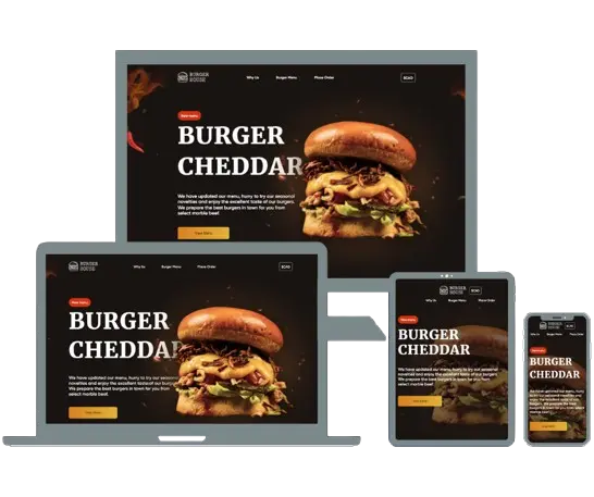 Ordering Burgers <br> Landing Page